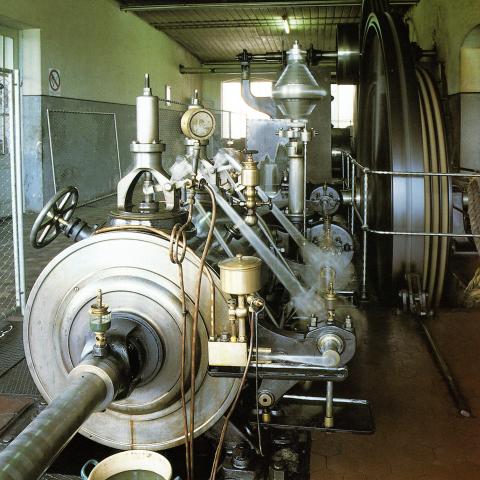 Parní stroj PBS v továrně na výrobu škrobu